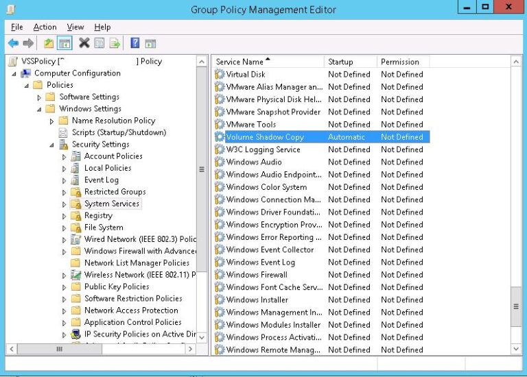 Enabling Volume Shadow Copy on Windows VPS
