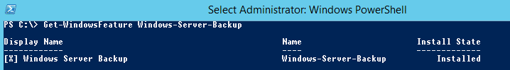 Installing Windows Server Backup feature on Windows VPS